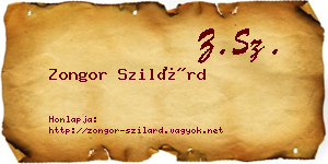Zongor Szilárd névjegykártya